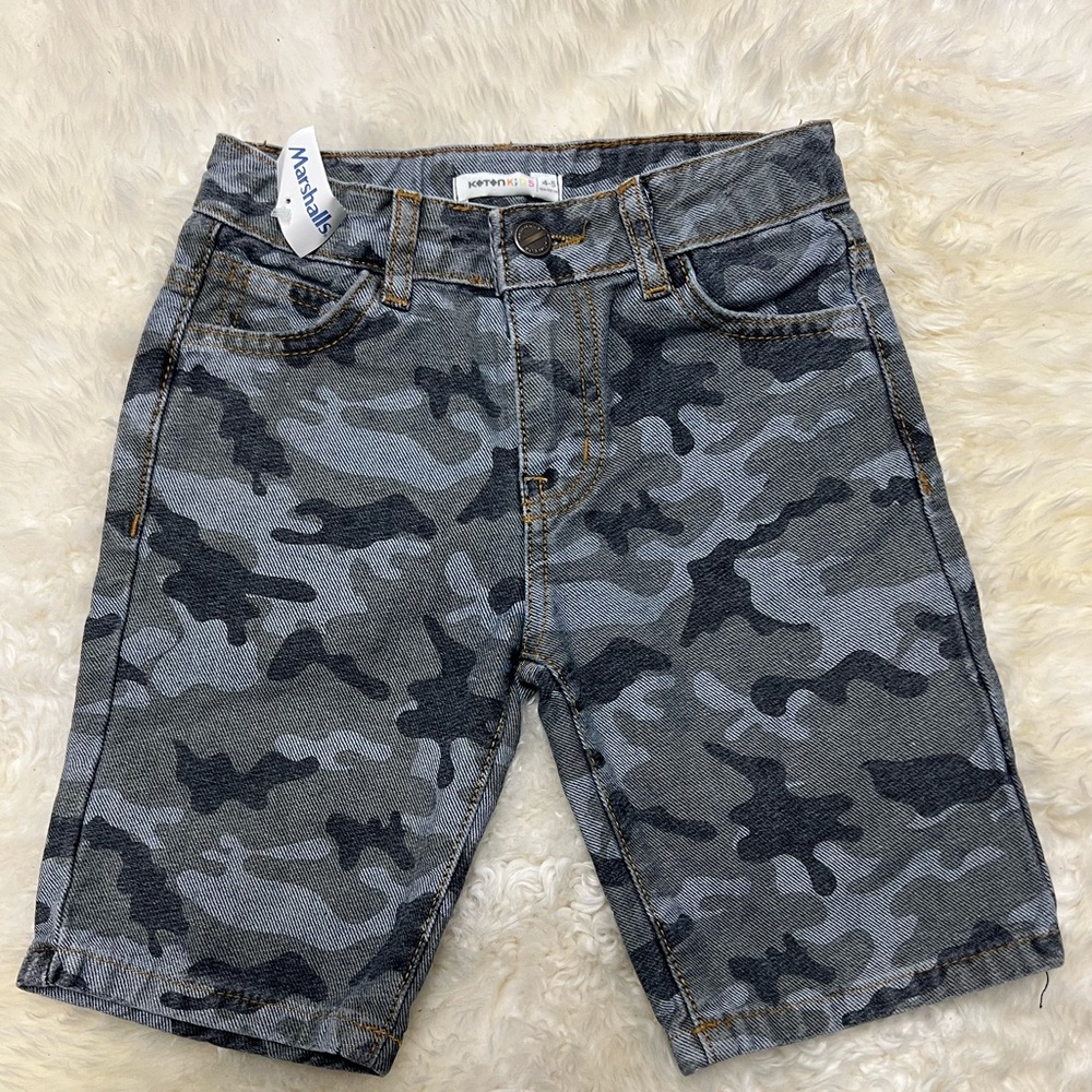 NWT - Boys Camouflage Denim Shorts 4-5T